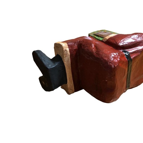 Paper Mache Shelf Sitter Santa Father Christmas Farmhouse Decoration Holiday Lar - Picture 3 of 16